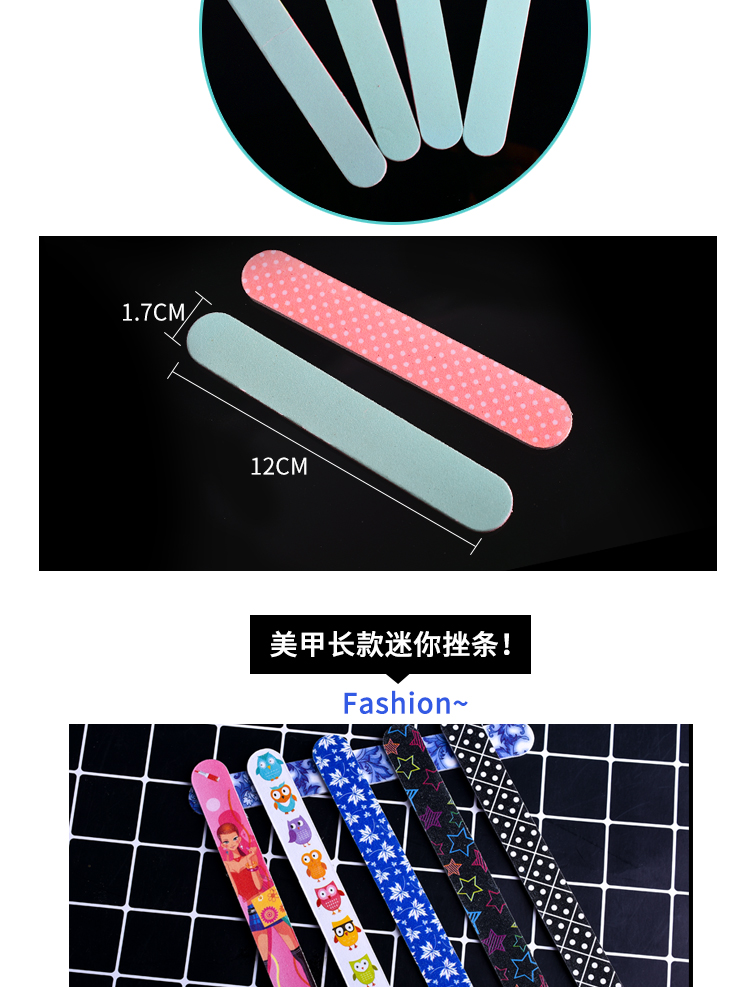 Mini xà gồ móng tay đánh bóng dải cát thanh công cụ móng tay trị liệu ánh sáng móng tay sơn keo dải hai mặt chà nhám bộ dụng cụ làm nail cơ bản