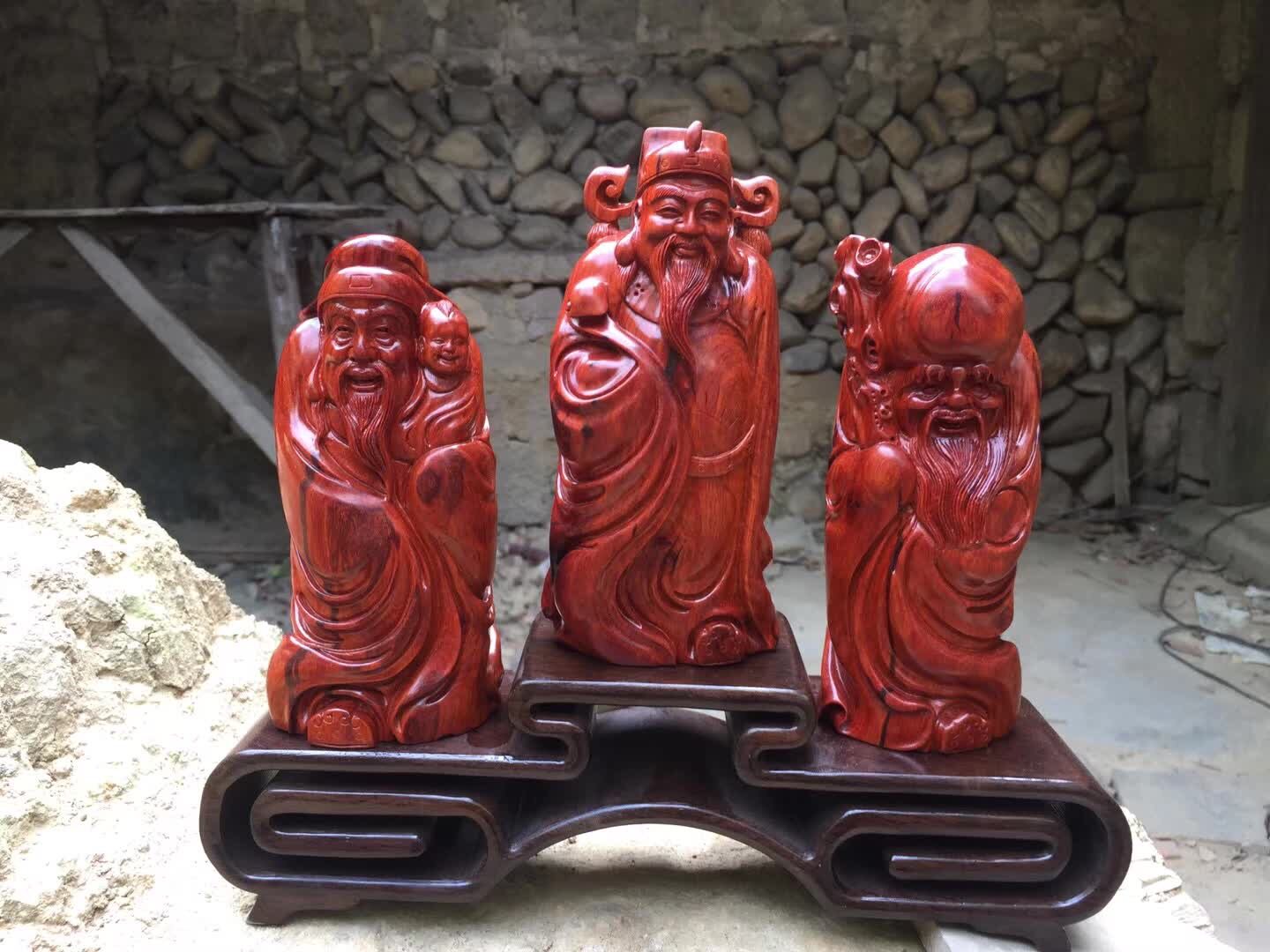 Foru Suu Indian Small Leaf Purple Sandalwood Statue Buddha Pure Handmade High Oil Dense Old Material High-end Gift