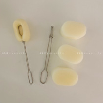 Japanese cup brush stainless steel cleaning brush head replacement Q brush long handle baby bottle life replacement