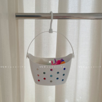 Q Life Japan imports inomata mounted white Japanese style contains basket bathroom balcony plastic