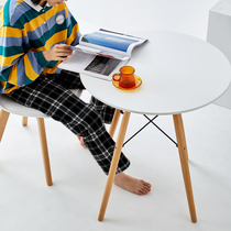 Table Tennis Red Small Round Table Negotiation Table Ins Wind Leisure Balcony Lounge Area Reception Milk Tea Shop Guests Home Table