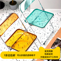 Transparent Chair Foldable Milk Tea Clothing Store Outdoor Wedding Lounge Guests Simple Chair Nordic Acrylic