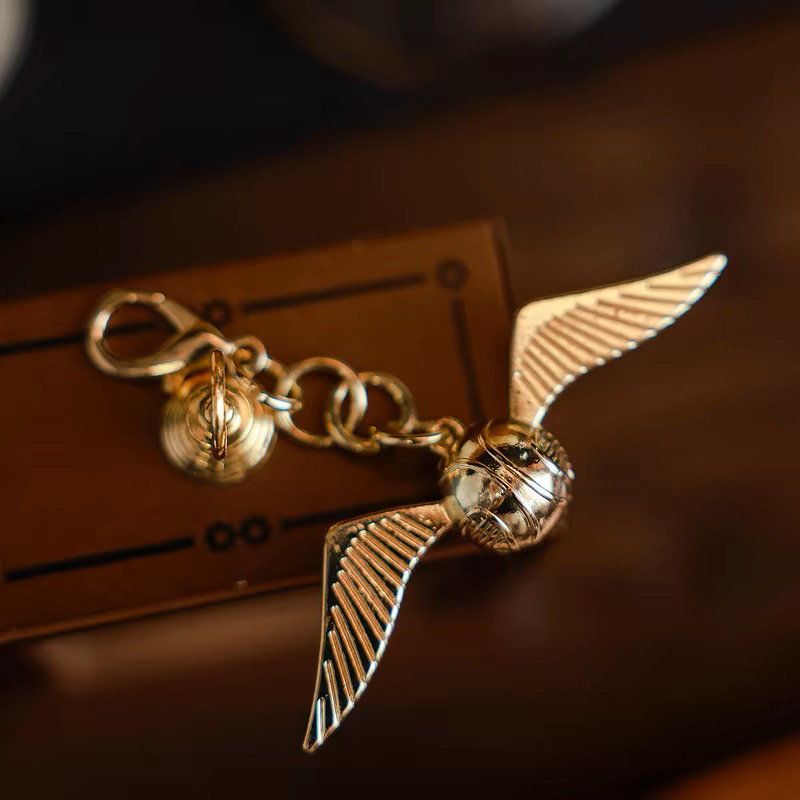 Harry Potter Merchandise Golden Snitch Keychain Bag Charm Zipper Pull Pendant Hogwarts Gift
