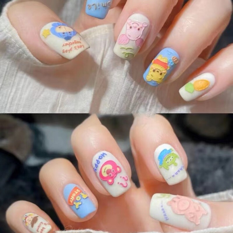 [Disney] Purely Handmade Wearable Nails, Cute Toy Story Finished Stickers, Nail Art Stickers, Fake Nail Patches