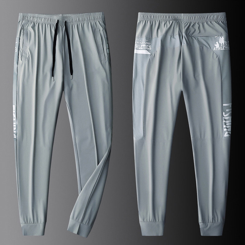 Summer ice silk fishing clothing sunscreen pants breathable high elastic anti-UV fishing anti-mosquito night fishing anti-cold wear large size