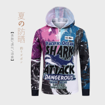 Summer new breathable quick-drying ice silk fishing sunscreen clothing perspiration fishing colorful fish figure show bag comfortable long-sleeved shirt
