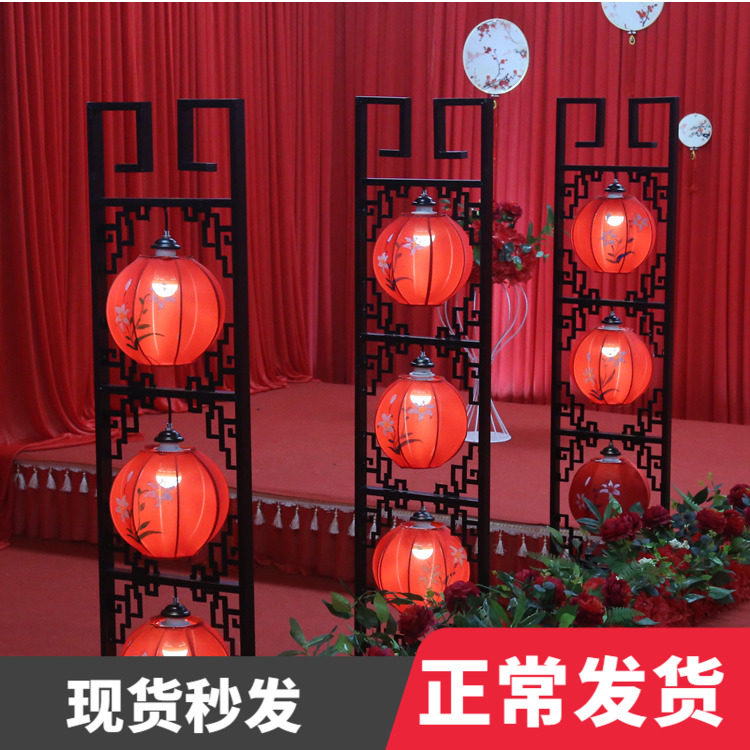 New Wedding Props Chinese Palace Lantern Road Citation Hantang Wedding Imitation Ancient China Wind Triple Lantern Road Leading
