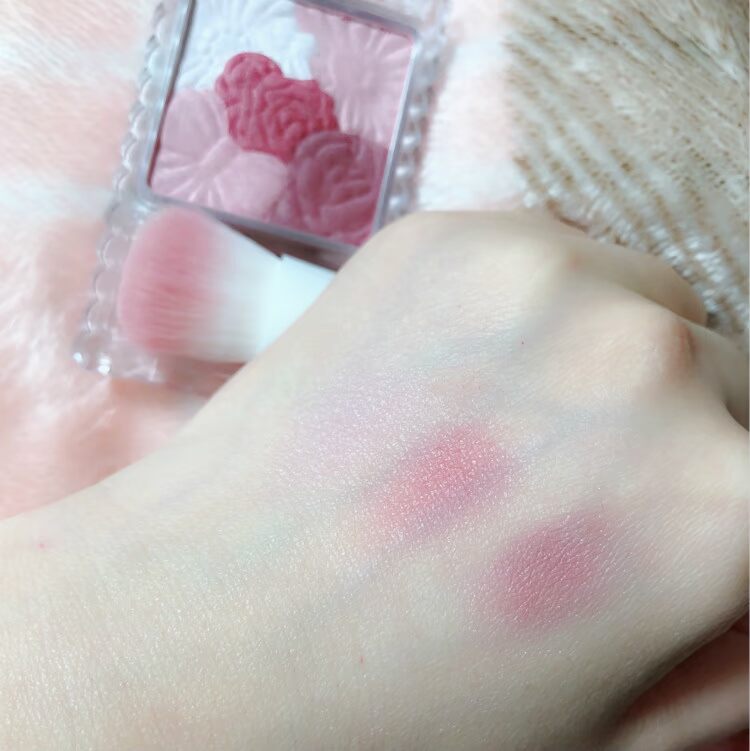 COSME NO.3 Nhật Bản Jingtian CANMAKE cánh hoa bốn màu hồng ngọc trai - Blush / Cochineal phấn hồng