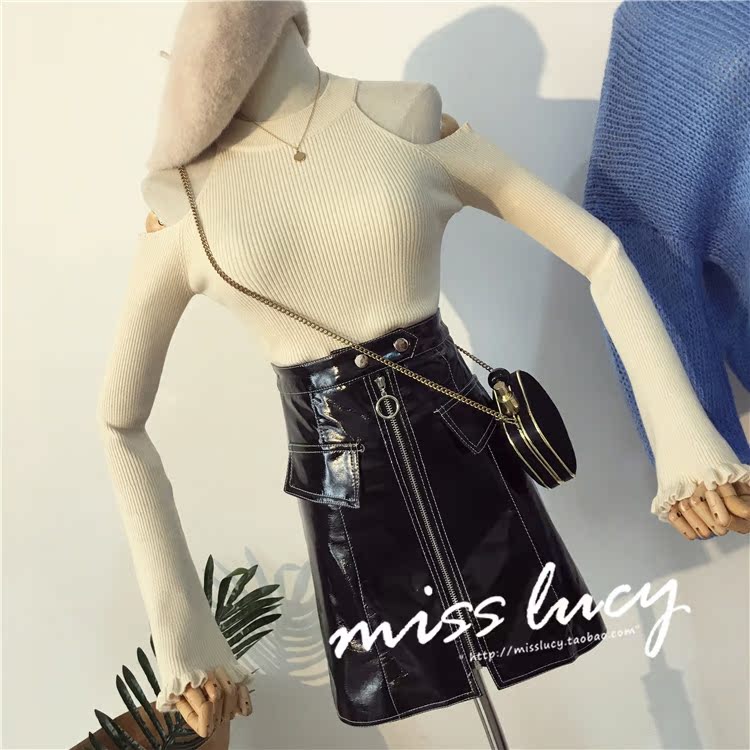 Chic đầu thu 2018 mới hương vị Hồng Kông Slim đáy áo mỏng tay dài tay ngắn quây áo len nữ áo khoác cardigan nữ form dài