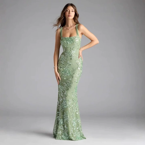 Блестки для ногтей, элегантное вечернее платье, ремень, с вышивкой, изысканный стиль, эффект подтяжки, с открытой спиной, рыбий хвост