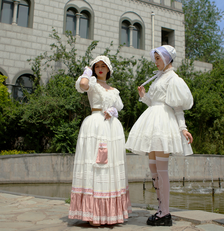 【Lace Garden】Haute Couture + Cool Summer + Series Victorian Eastern European Style Large Flare Antique Skirt