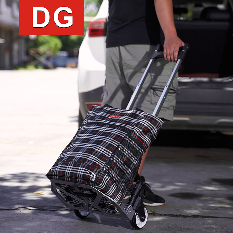 Aluminum alloy rod cart lightly pull truck folding cart housepurchase car driver pull truck luggage truck porter