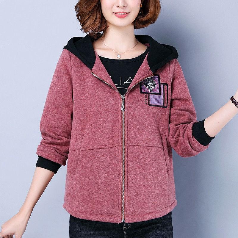 Cotton với lót áo khoác ngắn nữ cardigan 2020 mùa xuân mặc mới đội mũ trùm đầu Hàn Quốc phiên bản loose-fitting quần áo bảo vệ (4