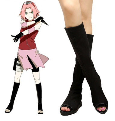 taobao agent Naruto, high boots, footwear, cosplay