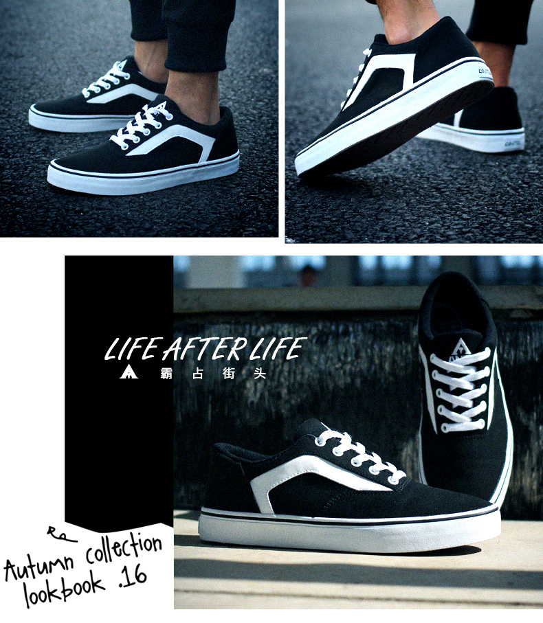 Anta giày nam giày vải chính thức 2019 xuân mới thời trang mới giày thể thao màu đen giày sneaker nam đẹp