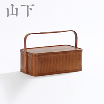 Anji bamboo woven storage box portable gift box personalized custom bamboo tea box gift box bamboo basket food box