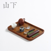 Japanese big lacquer tea set bamboo tea tray dry bubble tray tea tray bamboo tea ceremony tea set storage tray