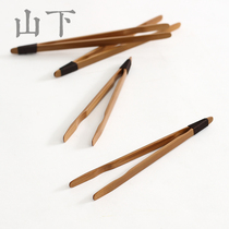 Bamboo kung fu tea clip tea ceremony accessories old bamboo clip handmade large paint Cup clip lid bamboo clip multifunctional tea ceremony clip