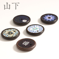 Enamel color coarse pottery pot bearing tea tray tea sea dry tea table Purple Sand Raising Pot with ceramic pot cushion Water storage Mini pot cushion