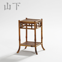 Plum deer Bamboo orchid rack flower few mini flower rack handmade tea shed orchid calamus shed homestay furnishings decoration rack