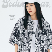 Food fishing SEDUCEgear many people Original White shirt full print short sleeve little ghost same shirt