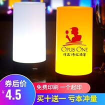  Colorful led rechargeable bar table lamp Restaurant screen number lamp Tavern decoration atmosphere night light Clear bar table lamp