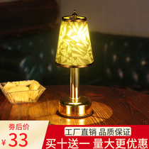 Led charging bar table lamp Creative personality Café table clear bar Decorative Atmosphere Little Nightlight Bar Table Light