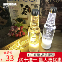 Bar Table Lamp Crystal Wine Bottle Table Lamp Bar Charging Table Light Coffee Hall Gas Atmosphere Small Night Light Nightfield Table Light