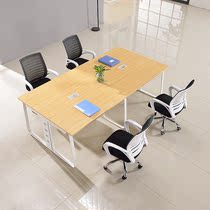 Shanghai Block Board Meeting Table And Chairs Brief Modern Fashion Meeting Table Bar Negotiation Table Office Computer Desk