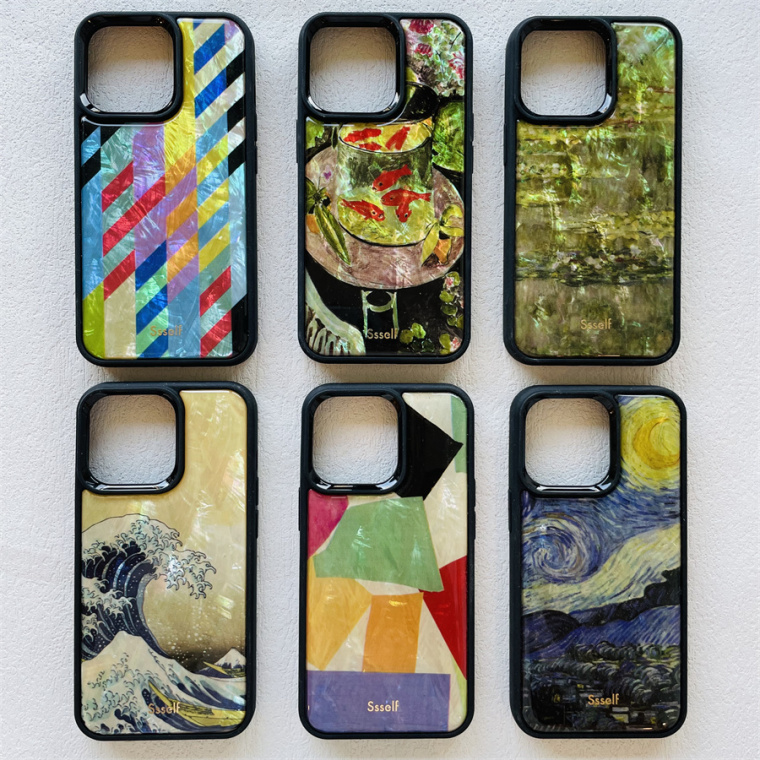 Ssself For Girls Natural Fritillary Famous Painting Epoxy High Quality Premium 15, 14, 13, 12, 11 iPhone Case
