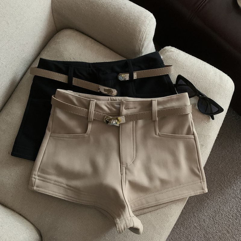 Casual Suit Shorts for Women, New Spring and Summer Style, Slim Fit, Stretchy High-Waisted, Sexy Hip-Hugging A-Line Wide-Leg Hot Pants