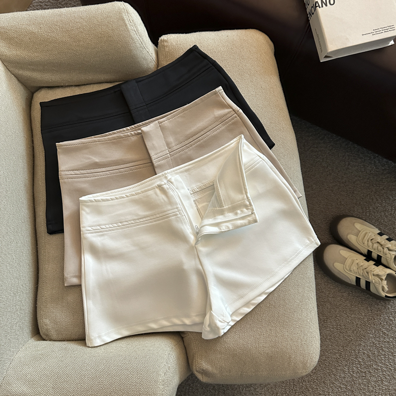 High-Waisted Suit Shorts for Women, Spring and Summer New Style, Black, Tight-Fitting, Slimming, Outerwear, Hip-Hugging, Sexy, Hot Girl Style, Stretchy Hot Pants