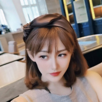 ins simple bow hair hoop female Korean netizen temperament wide side hair card hair hair hair accessories headband