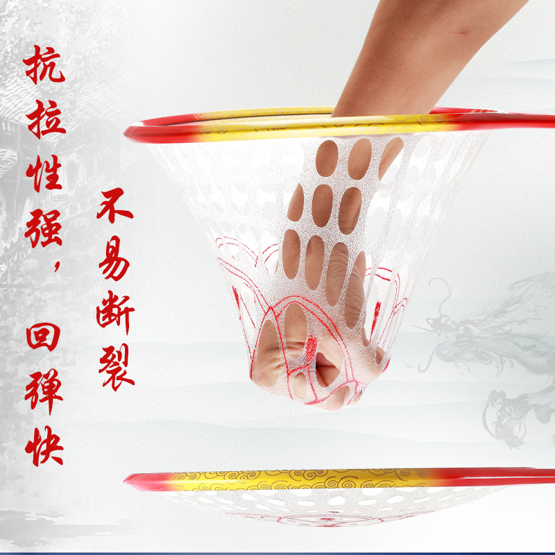 Tai chi soft racket face porous beginners special soft power racket face increasing without dropping ball to perform green flower porcelain