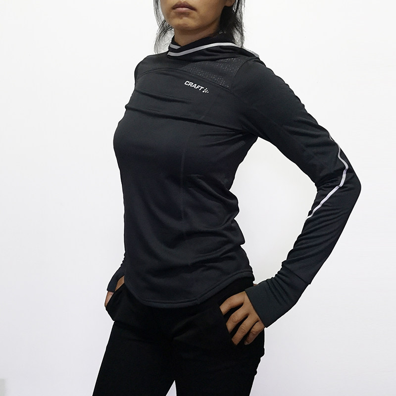 Special offer CRAFT running top coat women's sweatpants thick cotton T hoodie pullover fleece warm cold-proof reflective