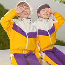 Kindergarten Garden clothes Spring and autumn Three sets of childrens Day School clothes suit Elementary school childrens class clothes to perform in spring submachine clothes