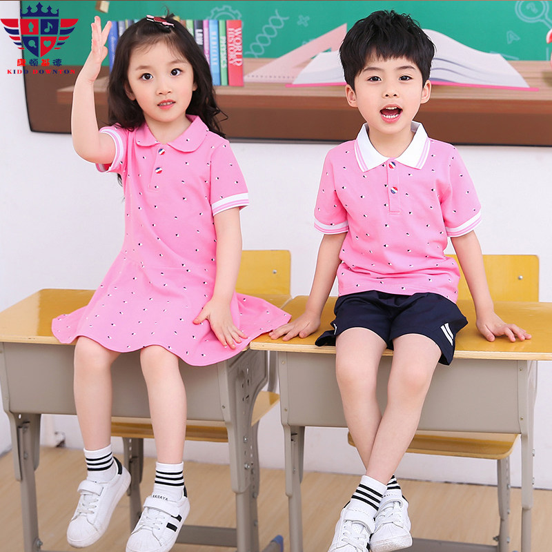 Kindergarten Garden Clothing Summer Clothing Cotton short sleeves Children's Day Primary school uniforms Inlet graduation clothes Uniforms Customised