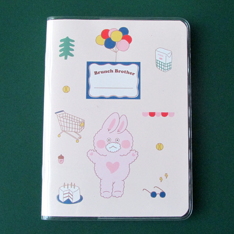 Transparent PVC book cover high 21 5cm spot homework notebook horizontal line student manual protection book cover