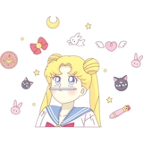 Настольные наклейки, водостойкая самоклеющаяся наклейка, Сэйлор Мун, популярно в интернете