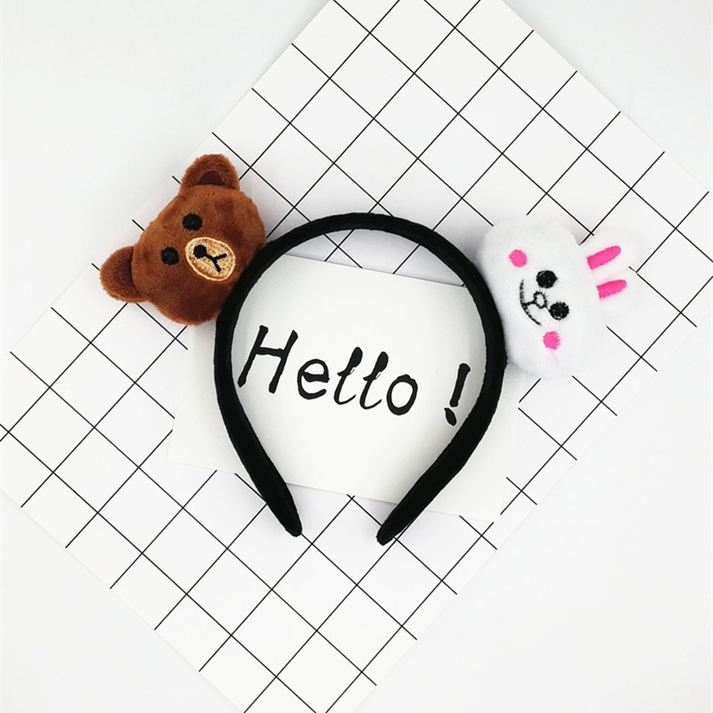 Hàn quốc Headband Dễ Thương Gấu Bunny Tai Phim Hoạt Hình Headband Doll Rửa Tóc Ban Nhạc Ngọt Ngào Bán Tóc Phụ Kiện