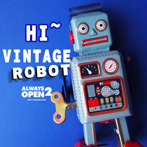 ROBOT a retro tin robot exported abroad.