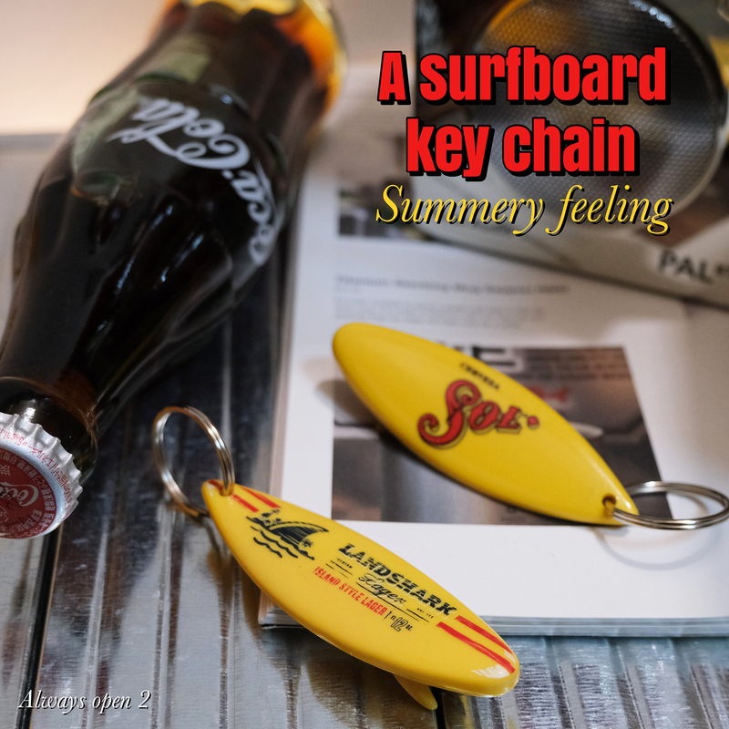 Retro West Coast American Style It Is a Keychain and a Bottle Opener Surfboard Key Pendant Retro West Coast American Style It Is a Keychain and a Bottle Opener Surfboard Key Pendant