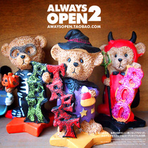 Exit Europe Christmas Halloween version teddy bear resin pendulum piece home swing piece