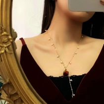 Sweater chain short Joker simple everlasting flower neck chain fairy girl sweet with clothes necklace