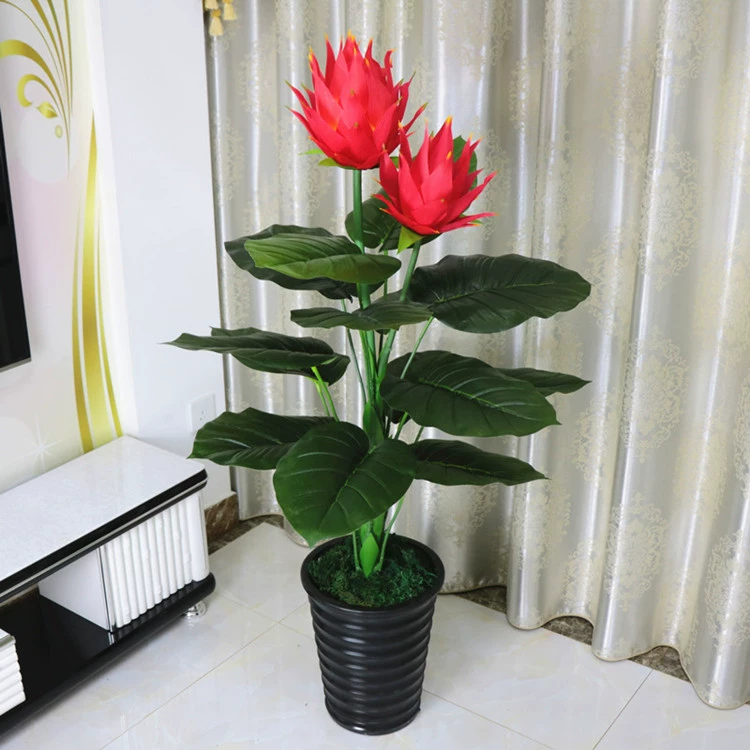 Cây giả hoa anthurium hoa giả chậu trồng cây sàn lớn cây xanh phòng khách trong nhà hoa trang trí mô phỏng cây nhựa hoa - Hoa nhân tạo / Cây / Trái cây