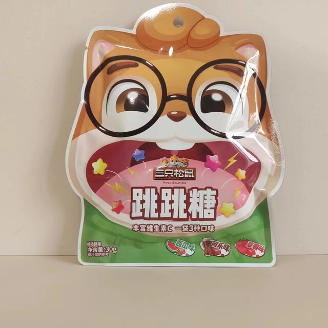 Three Squirrels Jumping Candy 20 Small Packets Strong Popping Candy Nostalgic Spoof Fun Explosive Candy Childhood Snack Batch