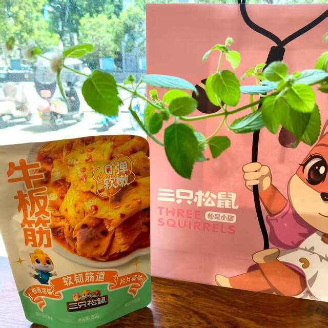 Three Squirrels Beef Tendon 80g, Rich in Cumin Flavor, Soft and Chewy, Delicious Slices, Ready-To-Eat, Perfect for Binge-Watching Snacks