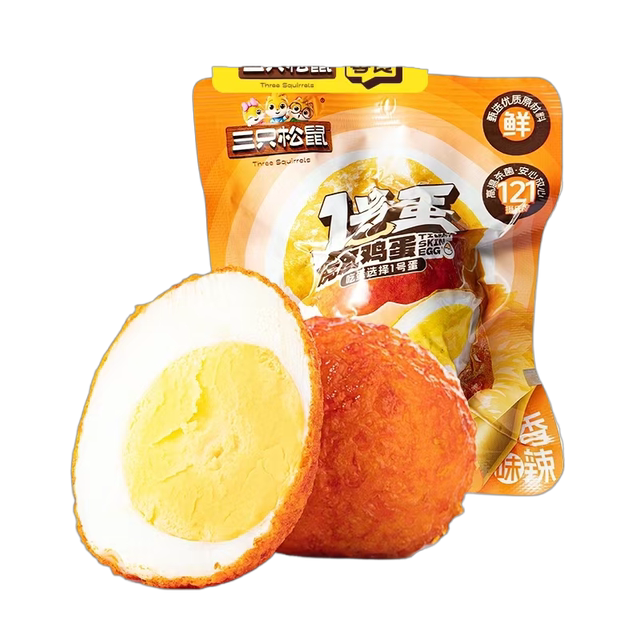 Three Squirrels No. 1 Egg Chicken Dormitory Casual Braised Snack Night Snack Ready-To-Eat Snack Popular Snack
