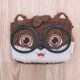 Three Squirrels Cartoon Plush Coin Purse Cute Card Holder Plush Crossbody Bag Phone Bag Portable Makeup and Lipstick Bag