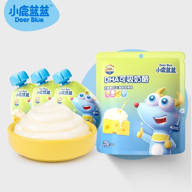 Little Deer Blue Blue Dha Sippable Cheese Baby Snack High Calcium Nutritional Liquid Cheese